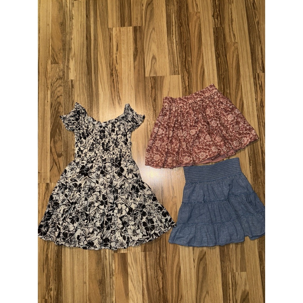 American Eagle‎ Women's XS Floral Dress Skirt Lot Black White Pink Blue